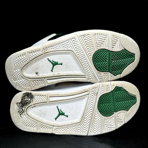 Size 5.5 - Nike Air Jordan 4 Retro GS Green Metallic Men's Shoes - Picture 6 of 8